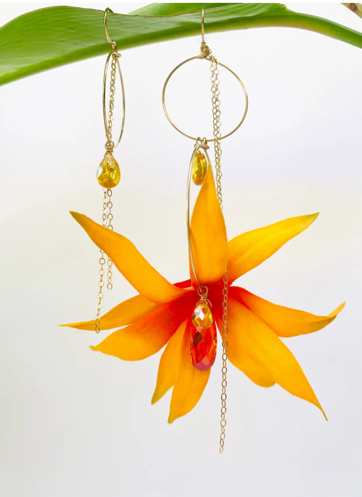 Silk Flower Earrings