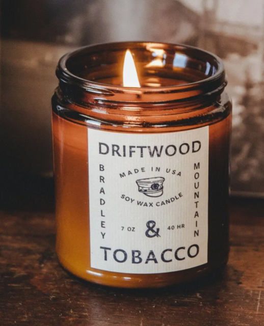 Bradley Mountain Glass Candle