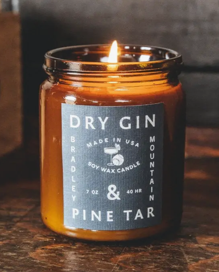 Bradley Mountain Glass Candle