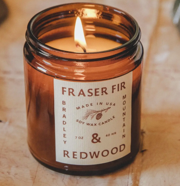 Bradley Mountain Glass Candle