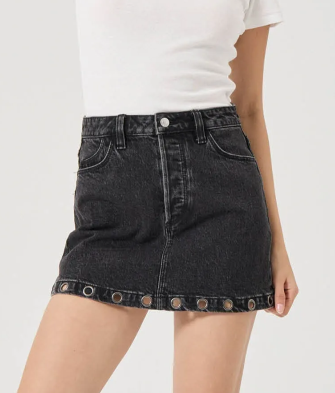 Grommet Mini Skirt