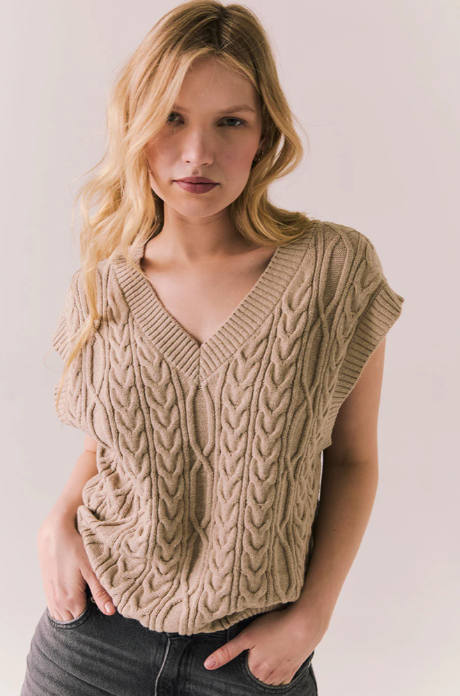 Cable Sweater Vest