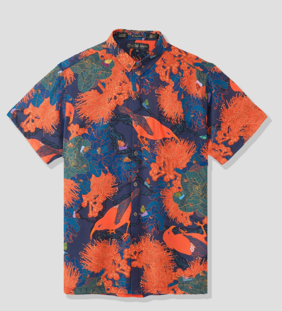 Kaniakapupu Orange Aloha Shirt