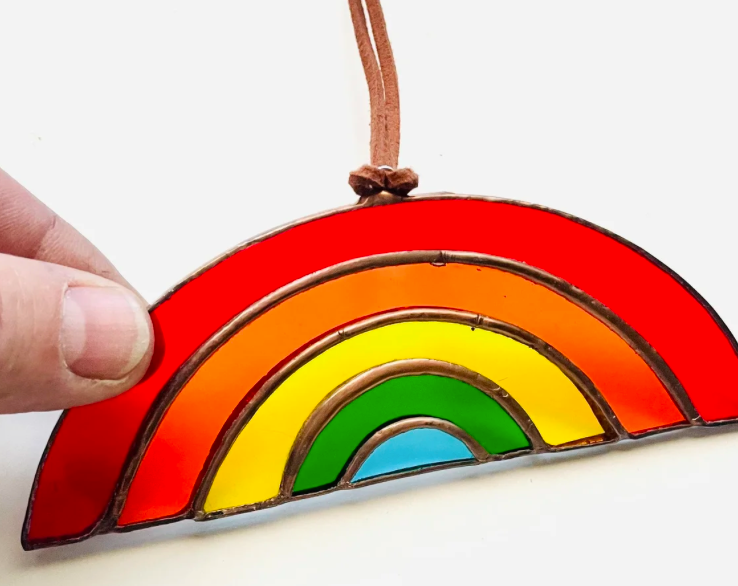 Stained Glass Rainbow Ornament