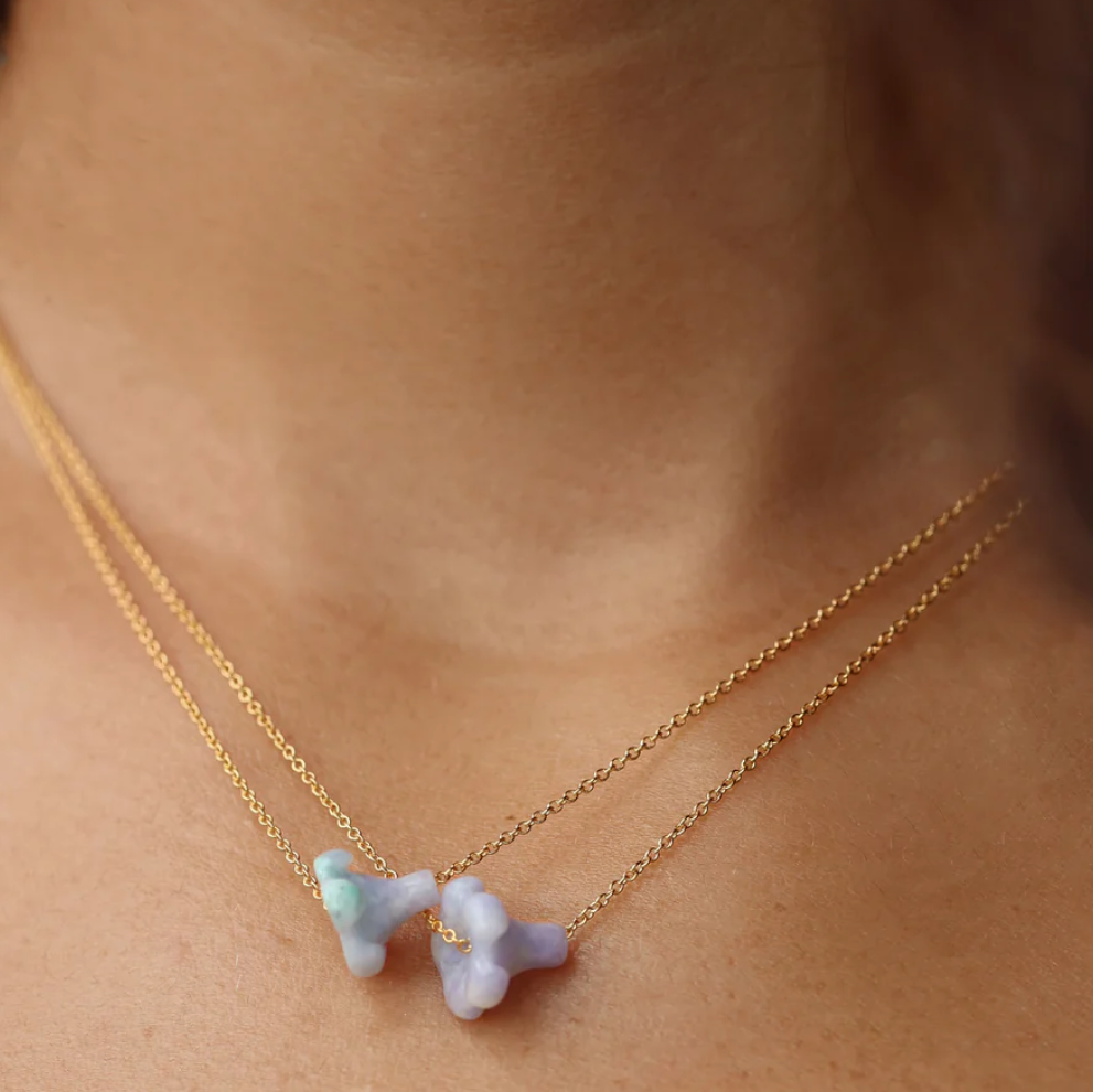 Lavender Jade Pua Necklace