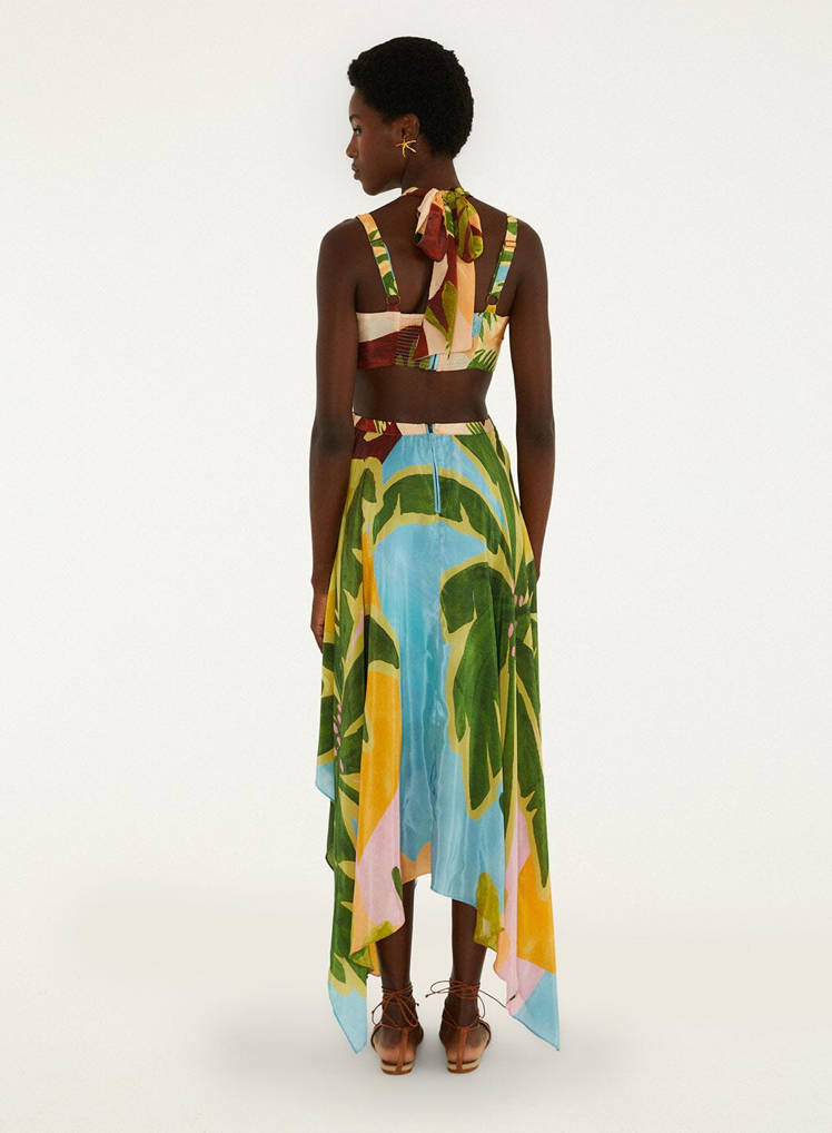Tropical Painting Maxi Dress