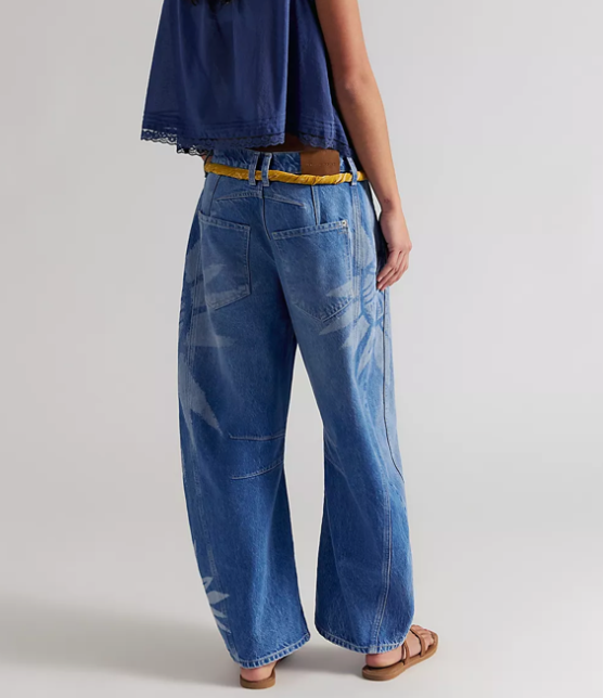 Sun Fade Barrel Jeans
