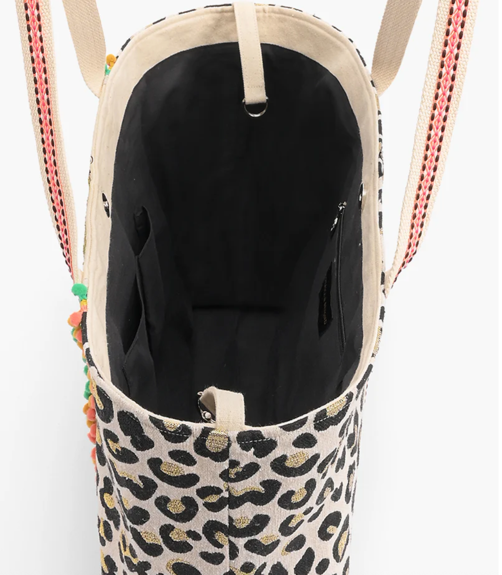 Leopard Embellished Tote