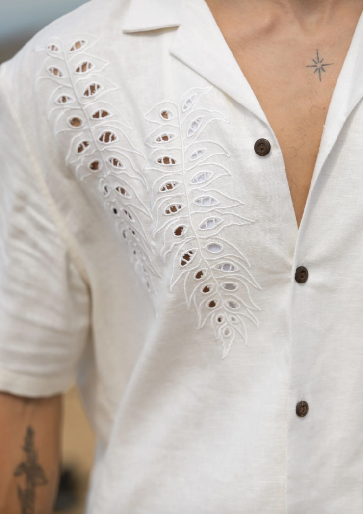 Iwa Iwa Fern Linen Aloha Shirt