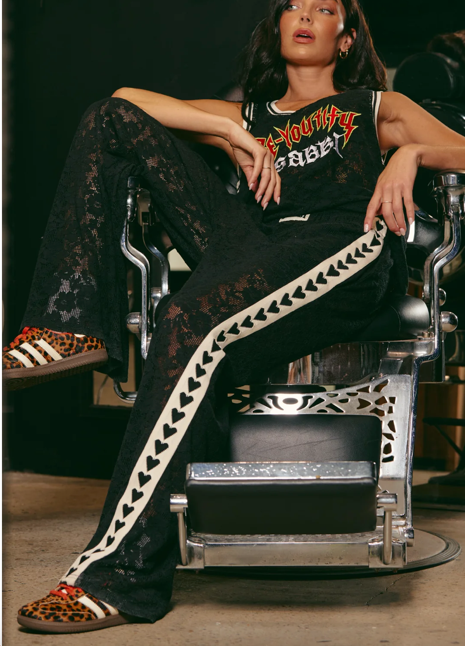 Raving Hearts Lace Pants