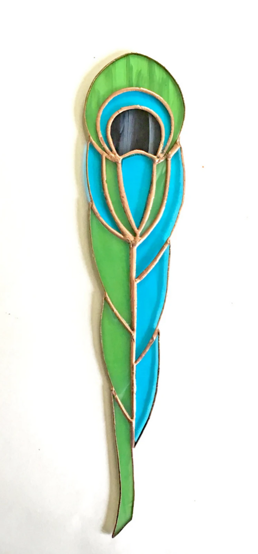 Stained Glass Peacock Feather