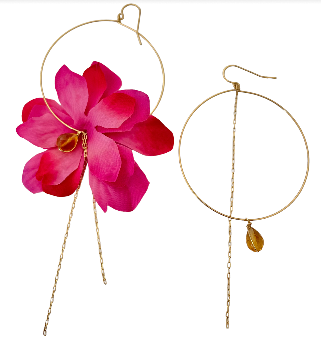 Silk Flower Earrings