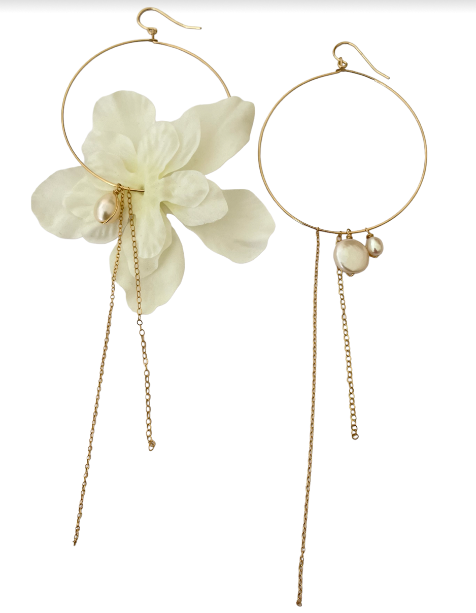 Silk Flower Earrings