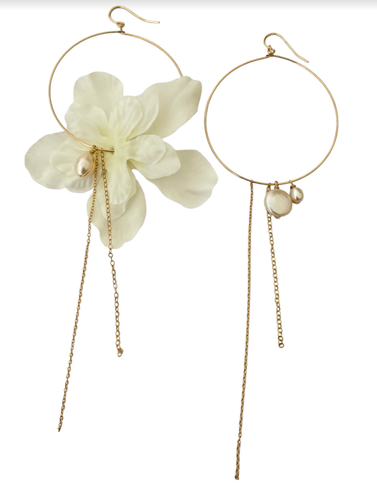Silk Flower Earrings