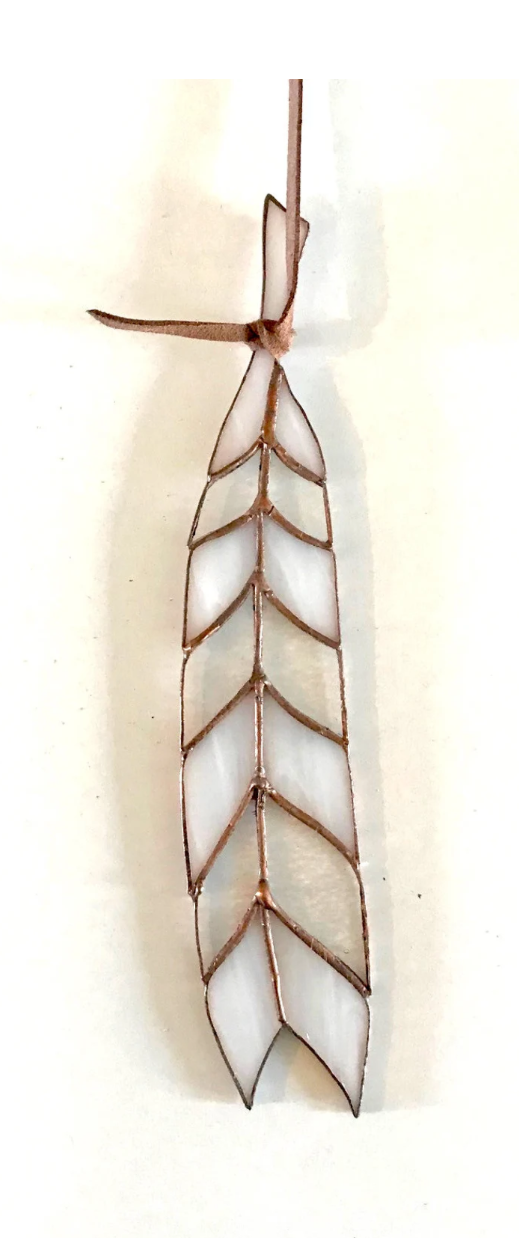 Stained Glass Chevron Feather