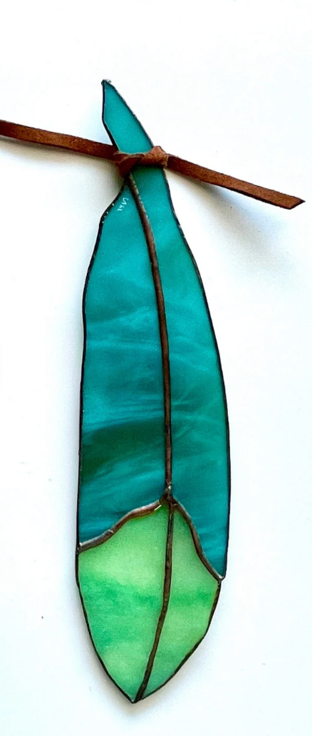 Classic Stained Glass Feather