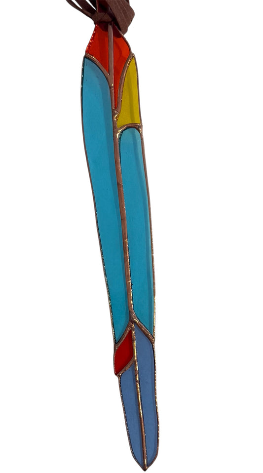 Long Stained Glass Feather