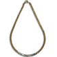 Gold Curb Chain with Silver Patina Chain