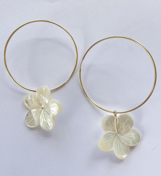 Lei Large Golden Plumeria Hoop