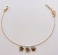 Lei Triple Dancing Plumeria Bracelet