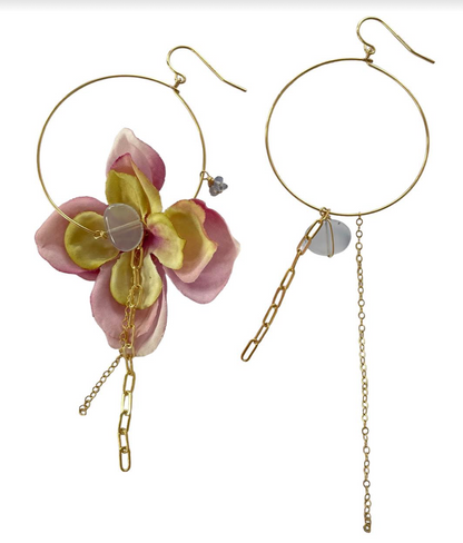 Silk Flower Earrings