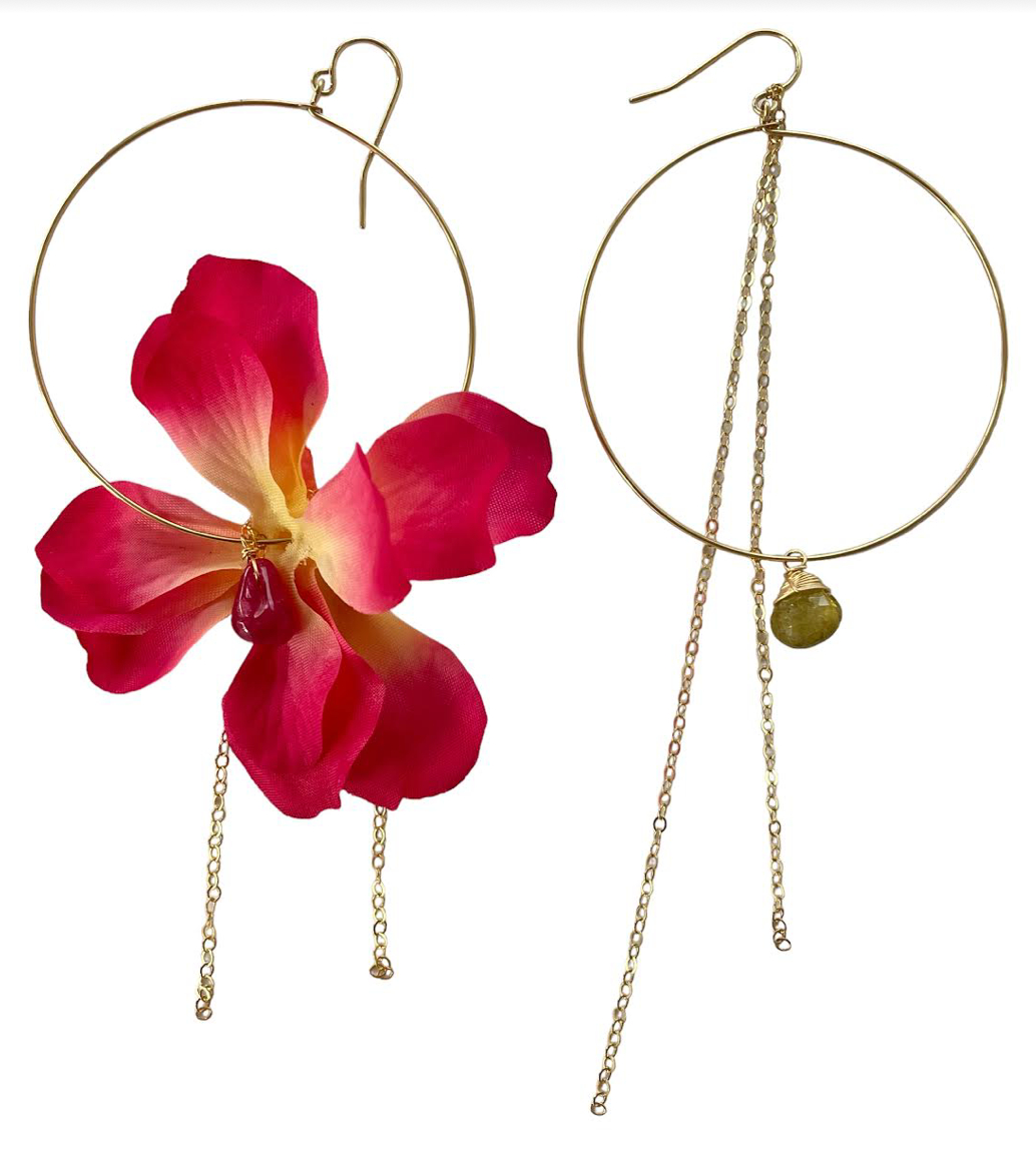 Silk Flower Earrings