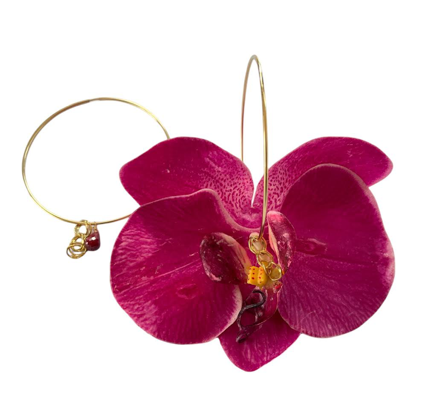 Silk Flower Earrings