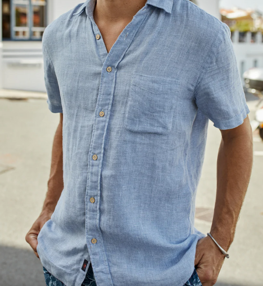 Short Sleeve Linen Palma Shirt
