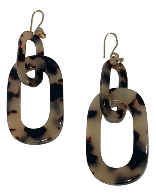 Tortoise Double Hoop Earrings