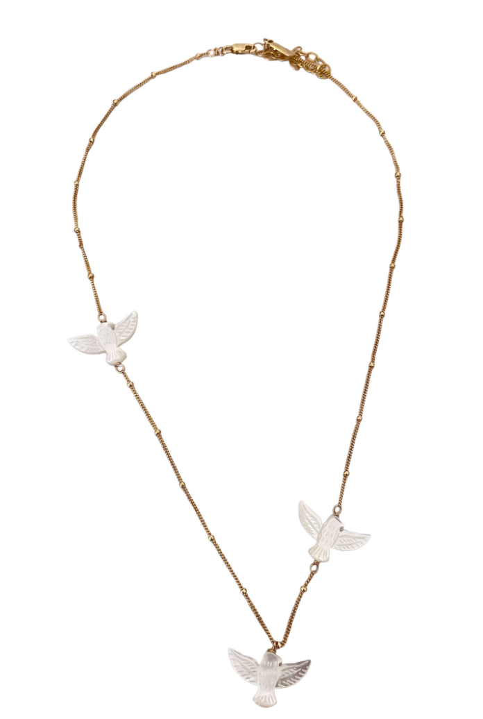 Dreambird Threebird + Satellite Chain Necklace