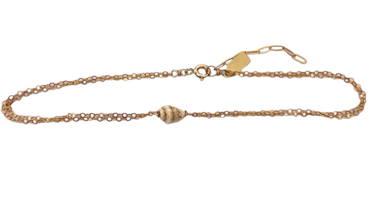 Double Chain + Shell Anklet