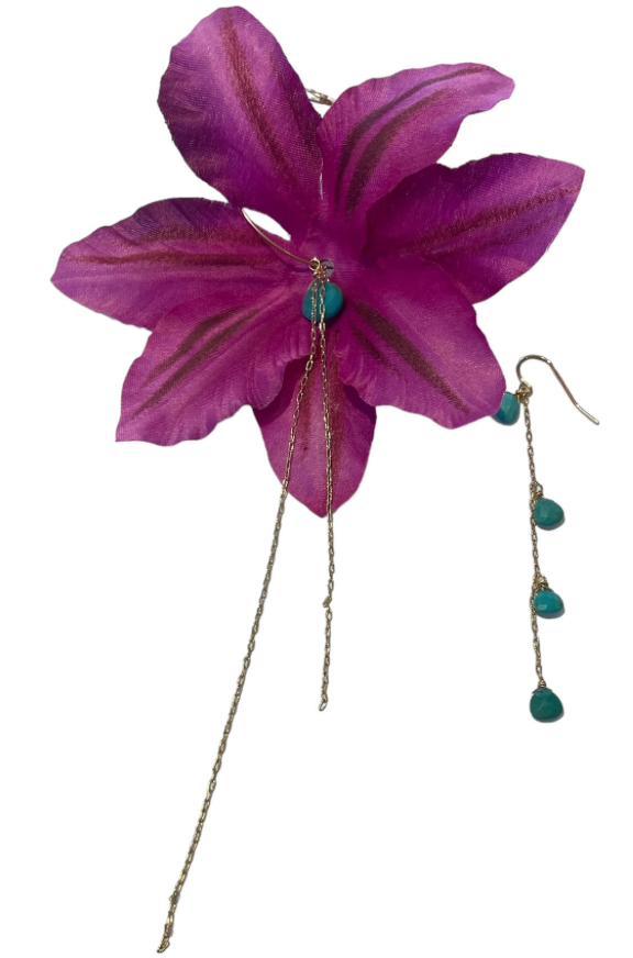 Silk Flower Earrings