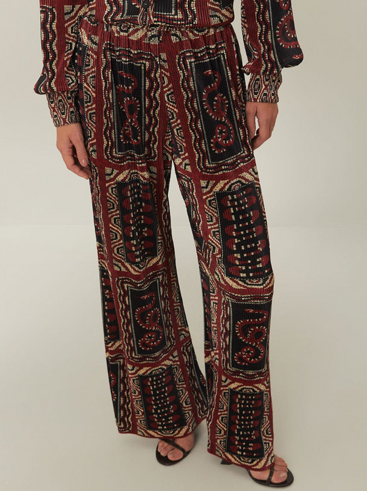 Snake Pleated Pants