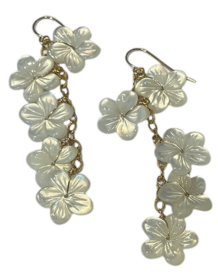 Lei Plumeria Chandelier Earring