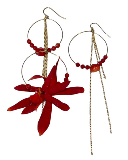 Silk Flower Earrings