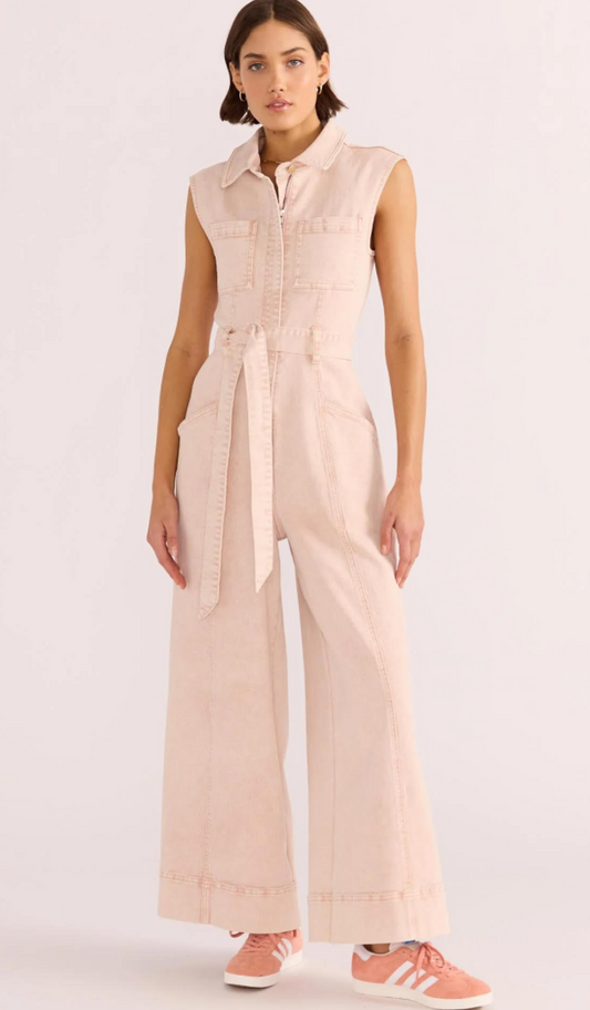 Dahlia Denim Panel Jumpsuit