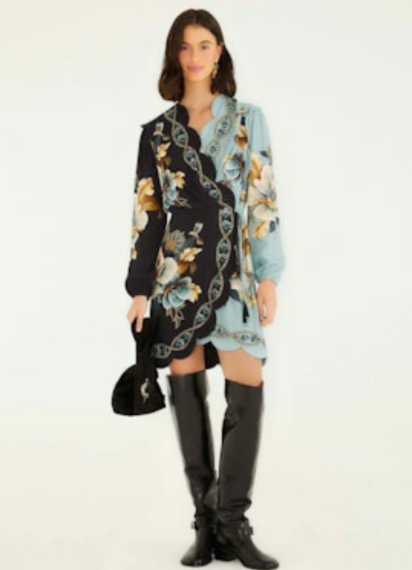 Snake Garden Wrap Dress