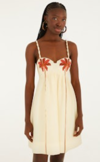 Coconut Tree Embroidered Dress