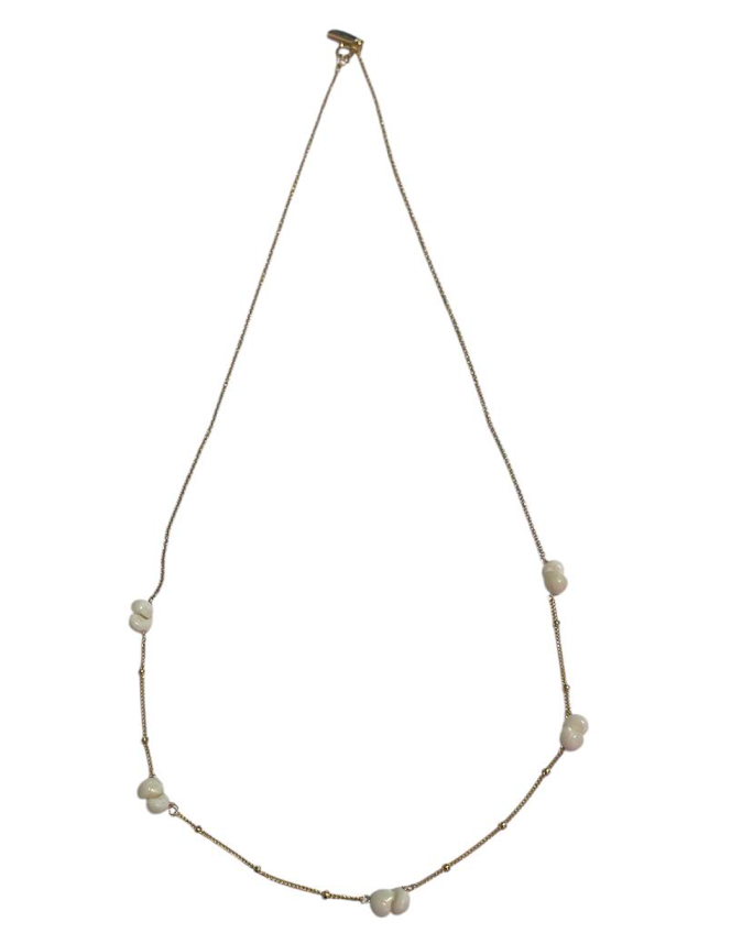Vintage Wedding Shell Dot Necklace