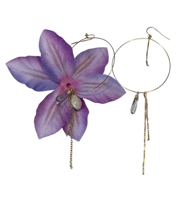 Silk Flower Earrings