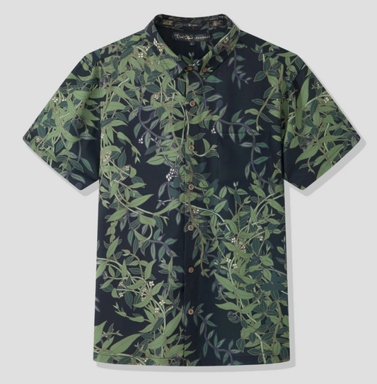 Maile Black Aloha Shirt