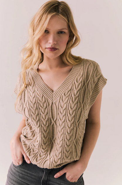 Cable Sweater Vest