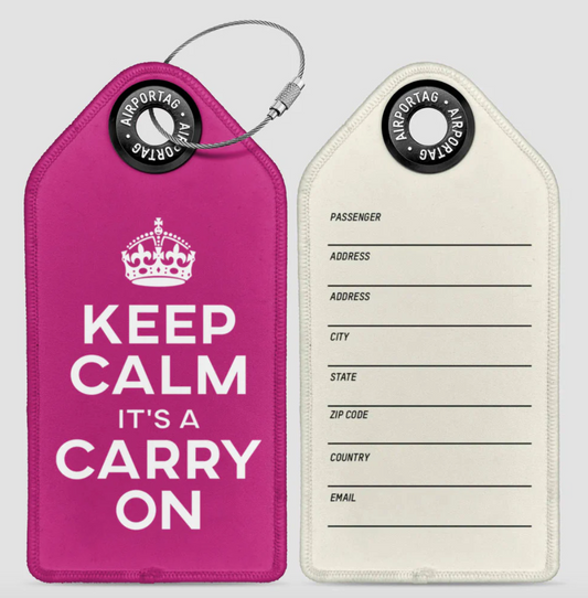 Keep Calm Luggage Tag