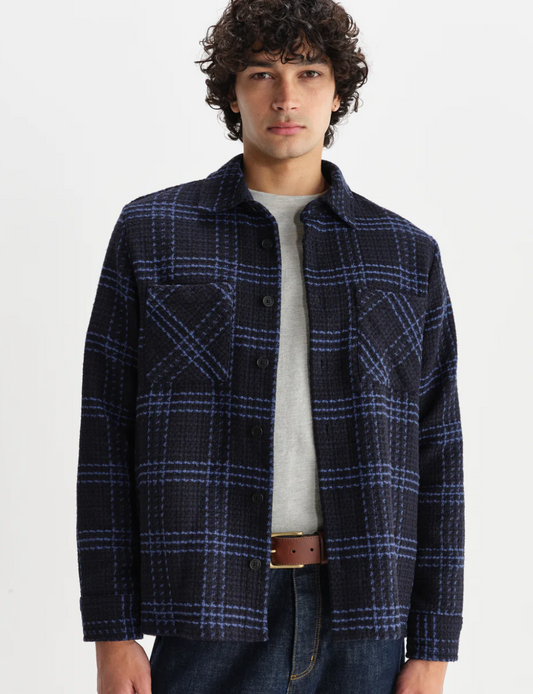 Whiting Overshirt Navy + Blue