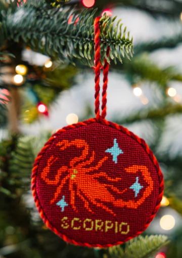 Needlepoint Zodiac Ornaments
