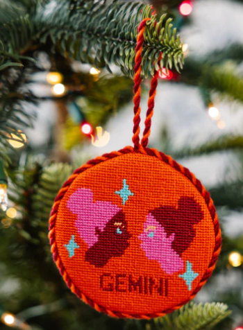 Needlepoint Zodiac Ornaments