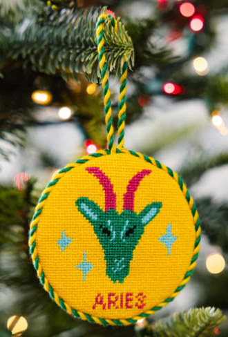 Needlepoint Zodiac Ornaments