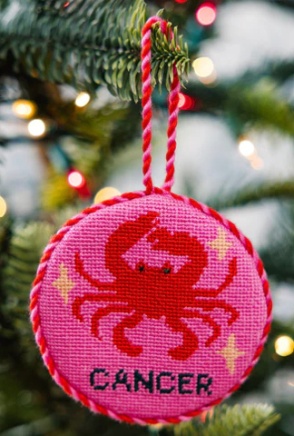 Needlepoint Zodiac Ornaments