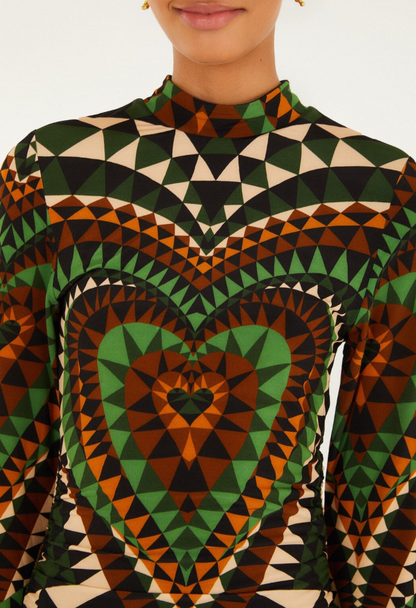 Heart Deco Jersey Dress