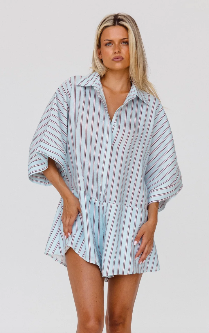 Mint Stripe Rae Playsuit